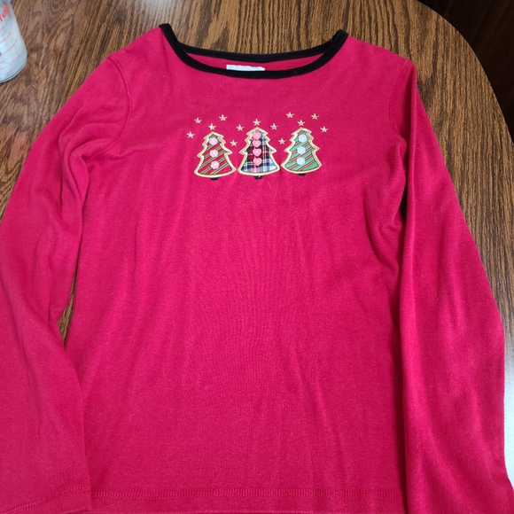 Bonnie Evans Women's Velvet Trim Holiday Tops Set - Picture 7 of 11